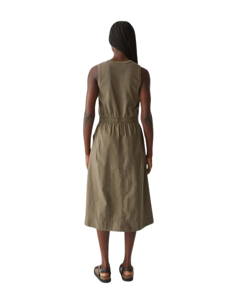 Michael Stars Wilhelmina Mixed Fabric Dress in Camo