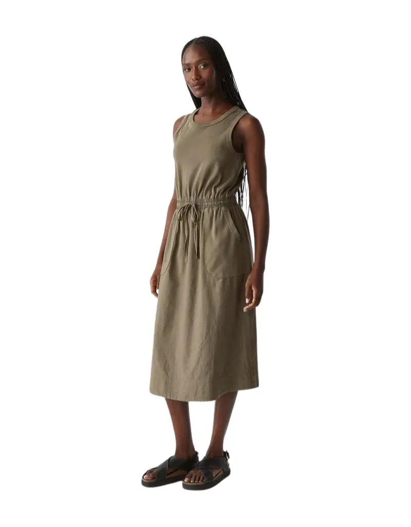 Michael Stars Wilhelmina Mixed Fabric Dress in Camo