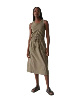 Michael Stars Wilhelmina Mixed Fabric Dress in Camo