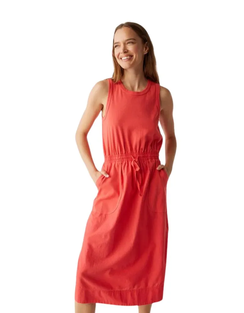 Michael Stars Wilhelmina Mixed Fabric Midi Dress in Spritz
