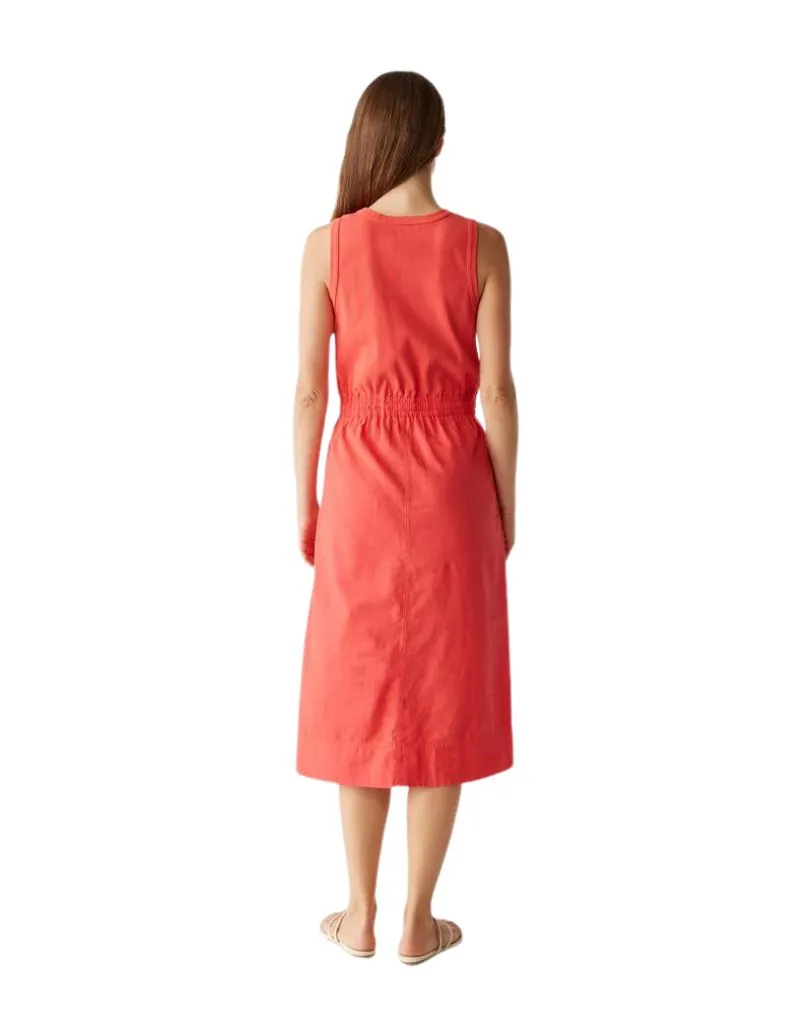 Michael Stars Wilhelmina Mixed Fabric Midi Dress in Spritz