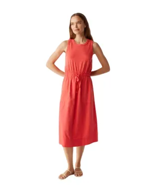 Michael Stars Wilhelmina Mixed Fabric Midi Dress in Spritz