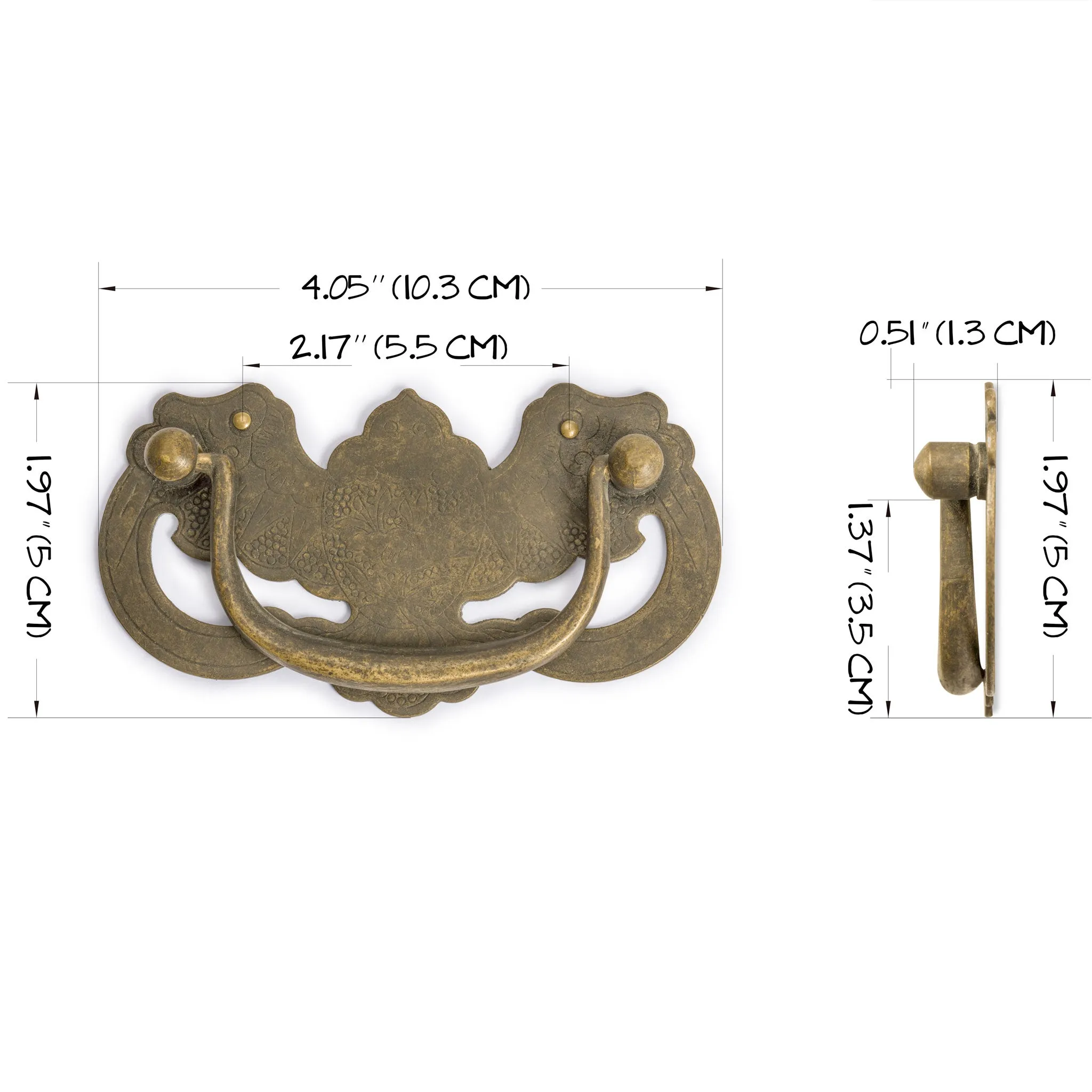 Midnight Bat Pulls 4.1" - Set of 2
