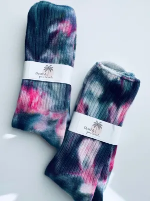 Midnight Rose Bamboo Ice Dye Socks Adult One Size
