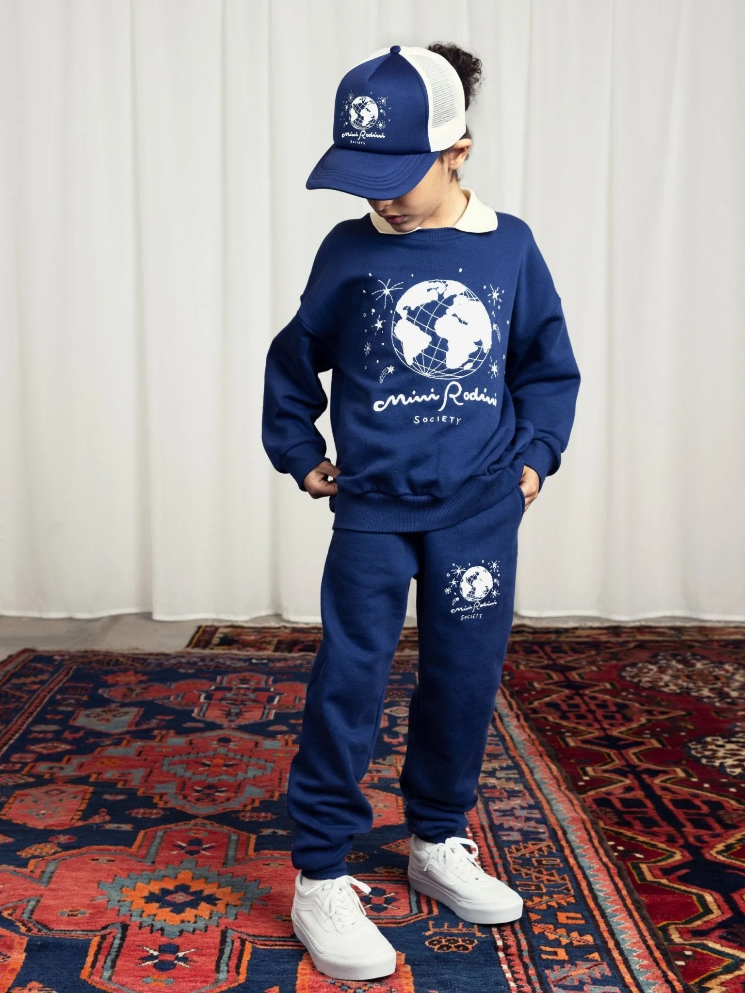 Mini Rodini Society Embroidered Sweatpants by Mini Rodini