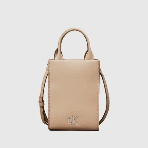 Minimal Monogram Tote Bag - Beige