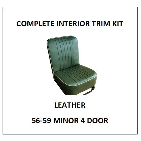 MINOR 1000 56-59 4 DOOR LEATHER COMPLETE INTERIOR TRIM KIT