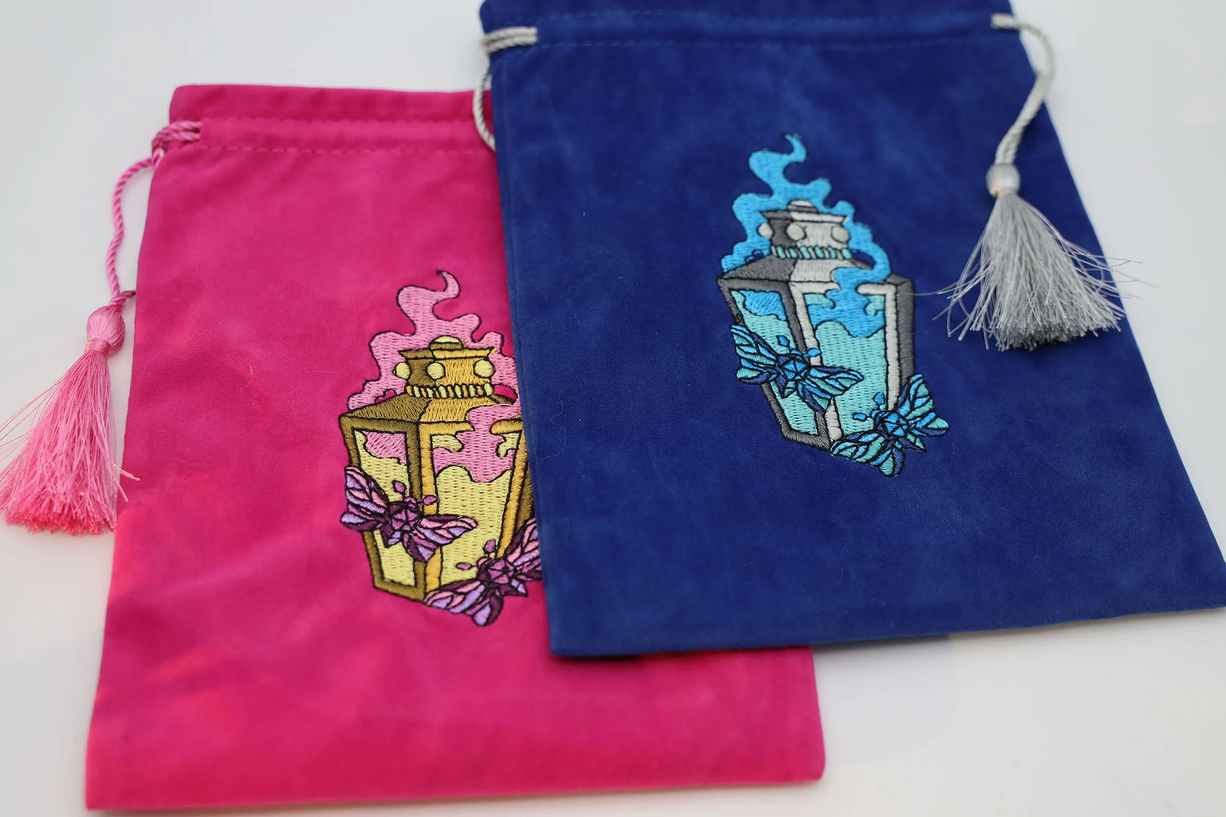 Moonlit Lantern Dice Bag - Blue