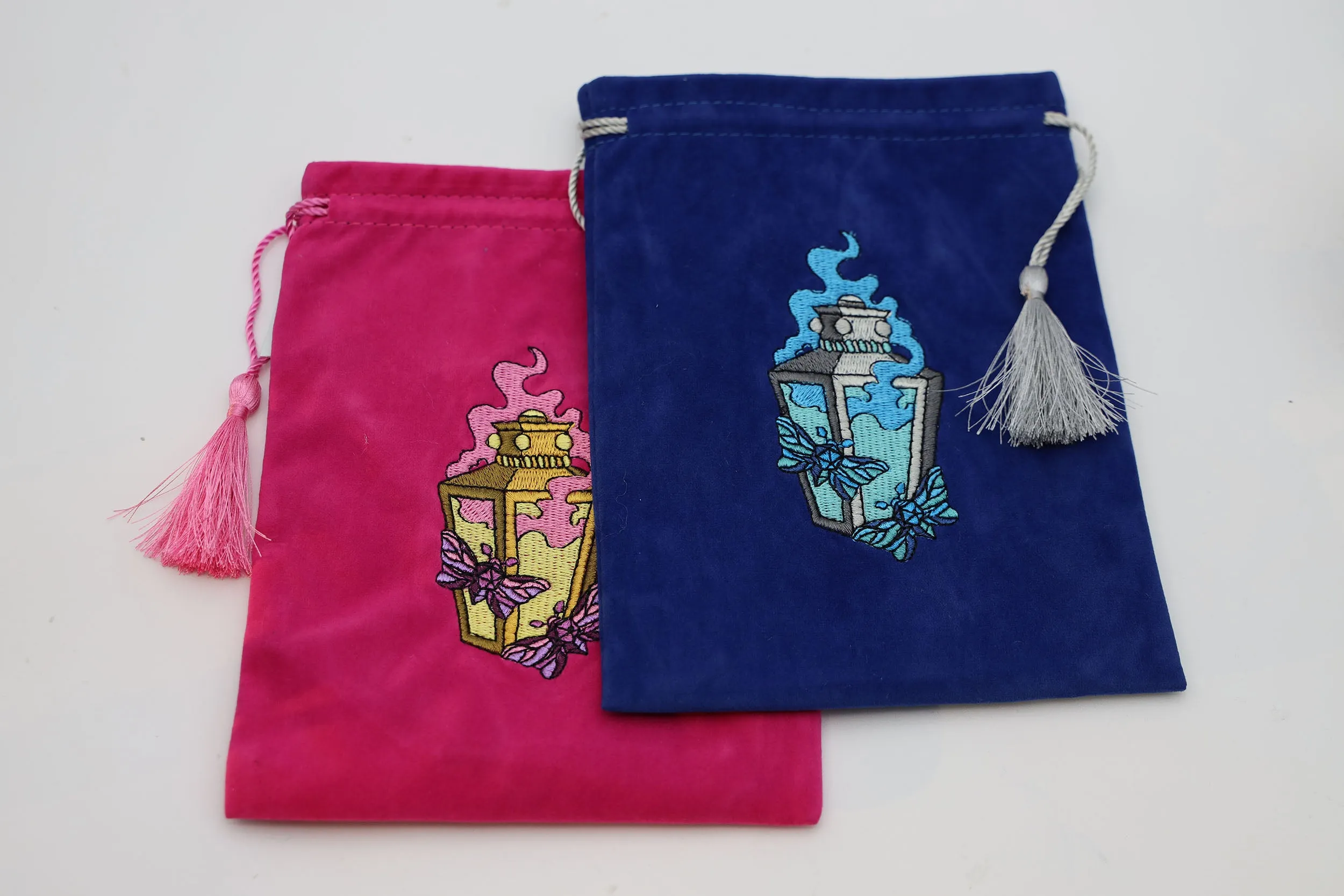 Moonlit Lantern Dice Bag - Blue