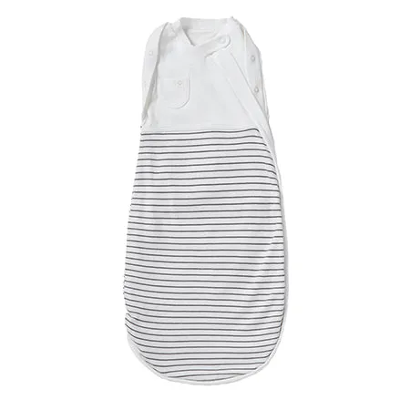 MORI Grey Stripe Newborn Swaddle Bag - Retired