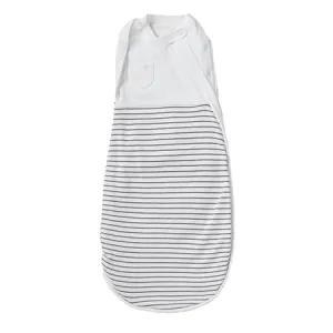 MORI Grey Stripe Newborn Swaddle Bag - Retired