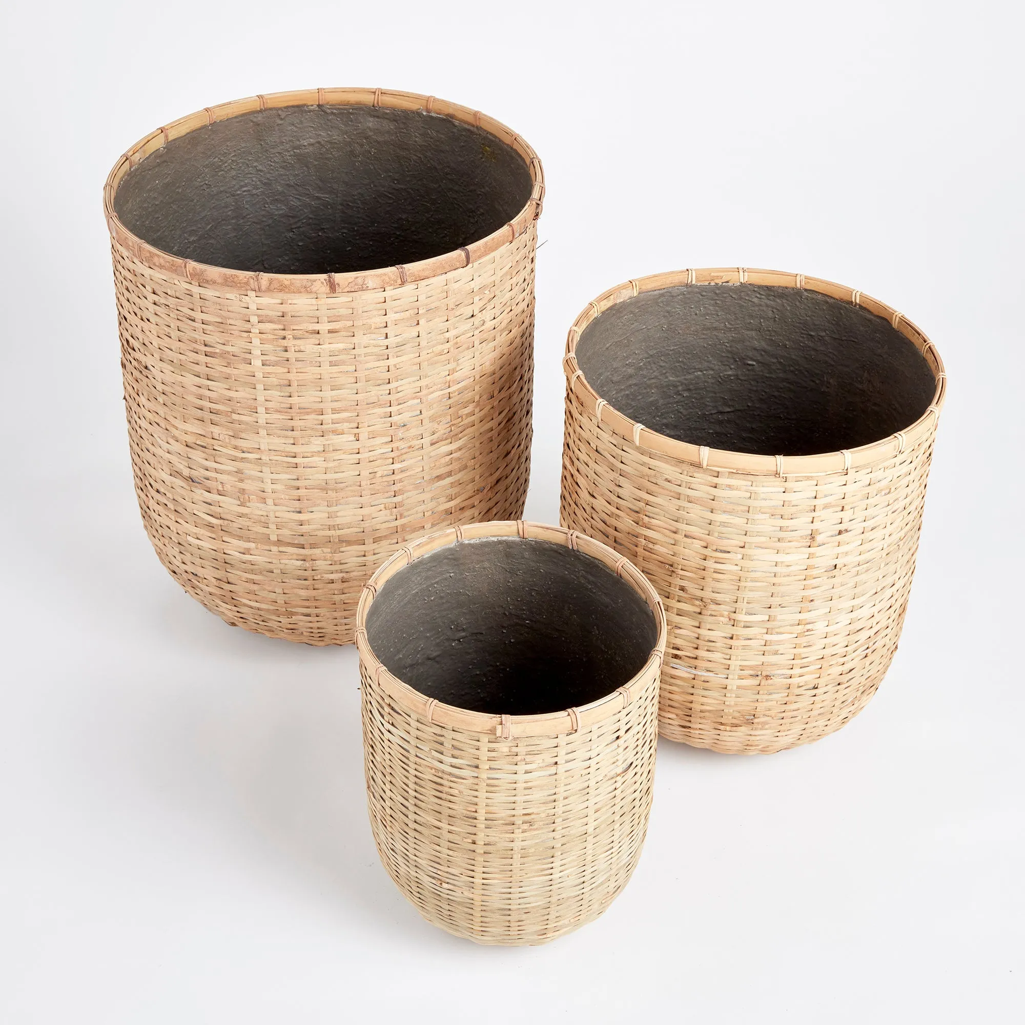 NAPA Home & Garden, WOVENSHIRE CYLINDER POTS, SET OF 3,N3AC01
