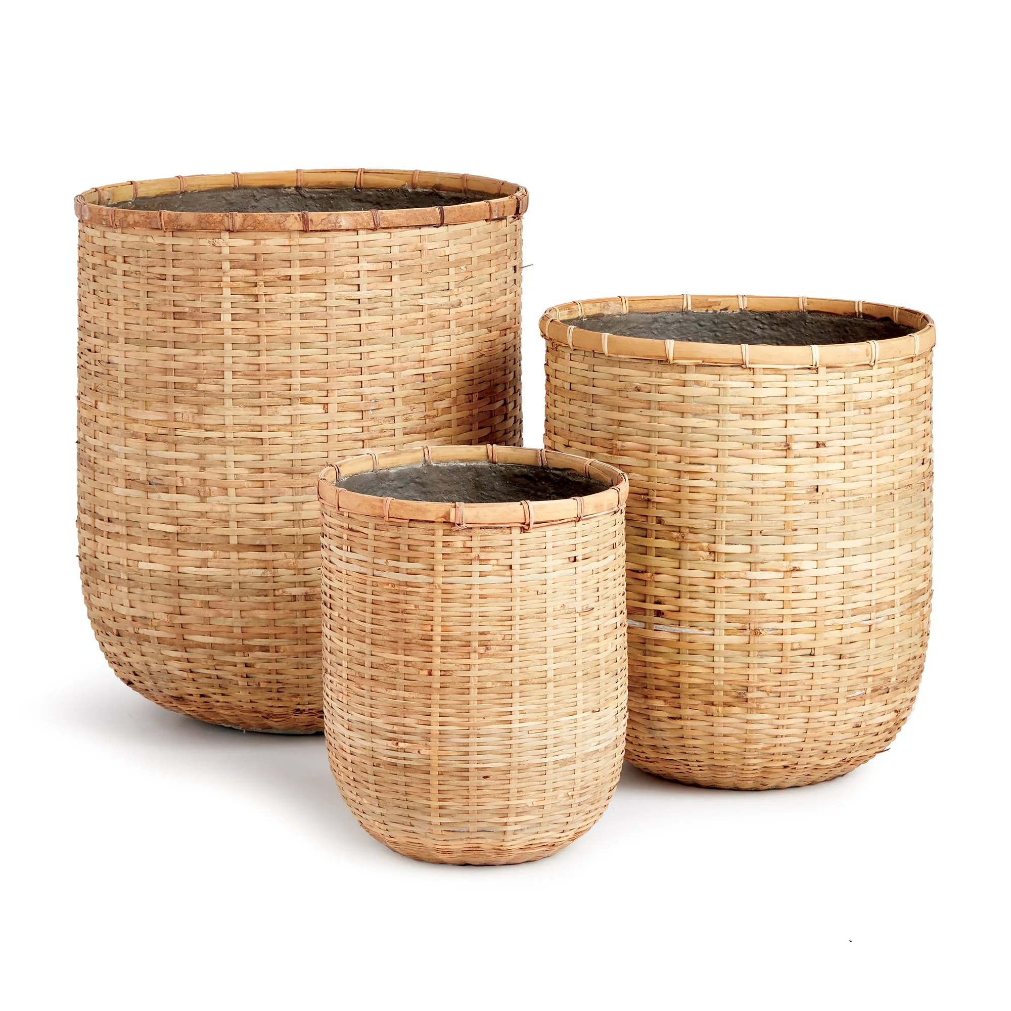 NAPA Home & Garden, WOVENSHIRE CYLINDER POTS, SET OF 3,N3AC01