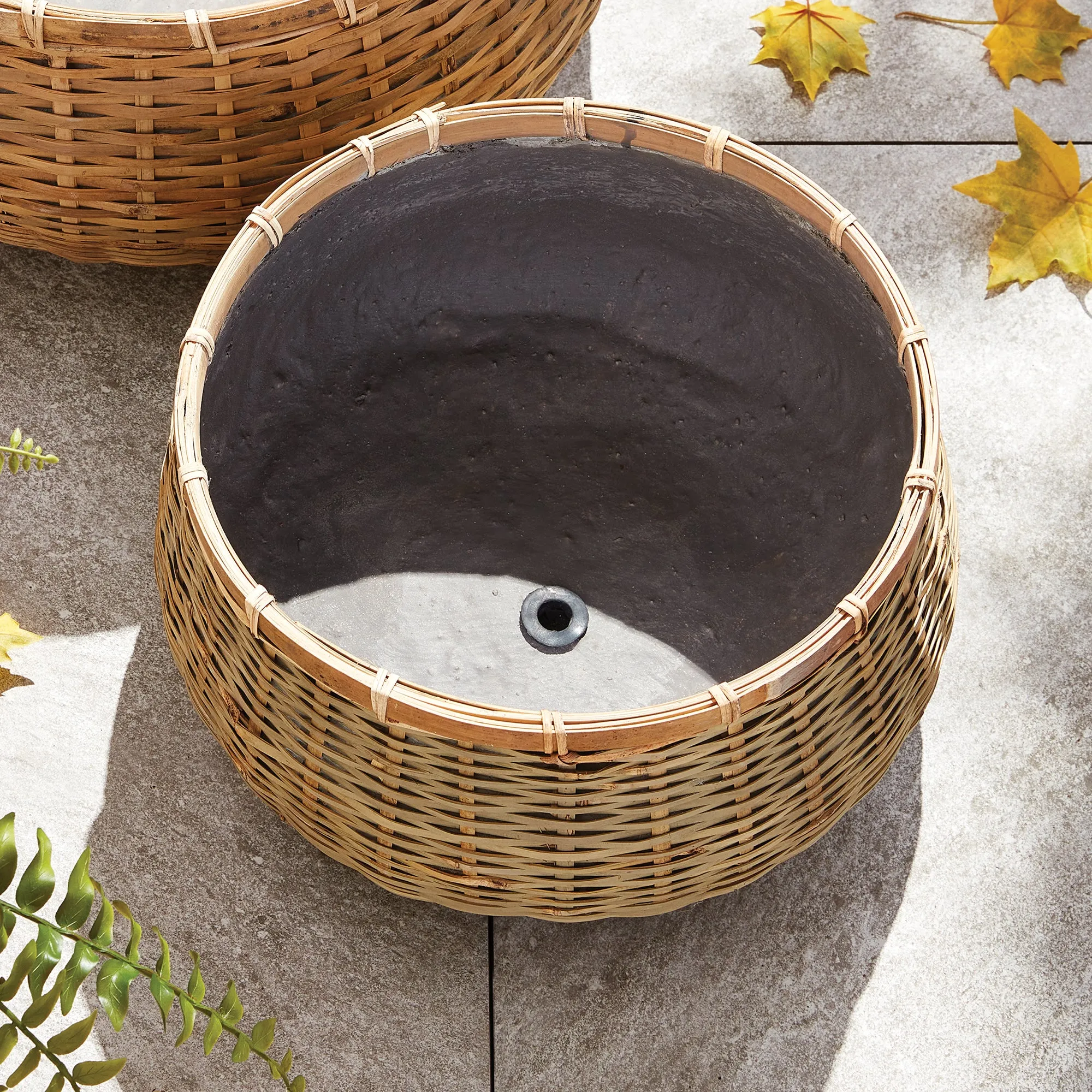NAPA Home & Garden, WOVENSHIRE CYLINDER POTS, SET OF 3,N3AC01