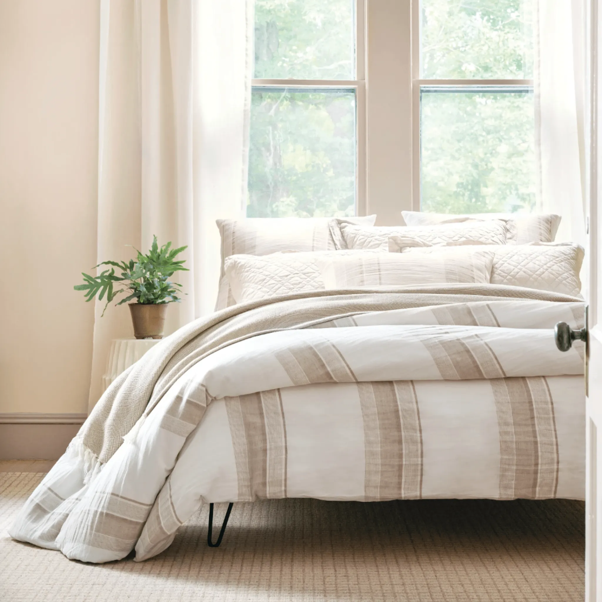 Napa Stripe Linen Natural Sham