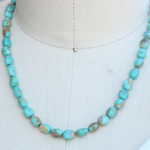 Natural Campitos Turquoise on Hand Knotted silk