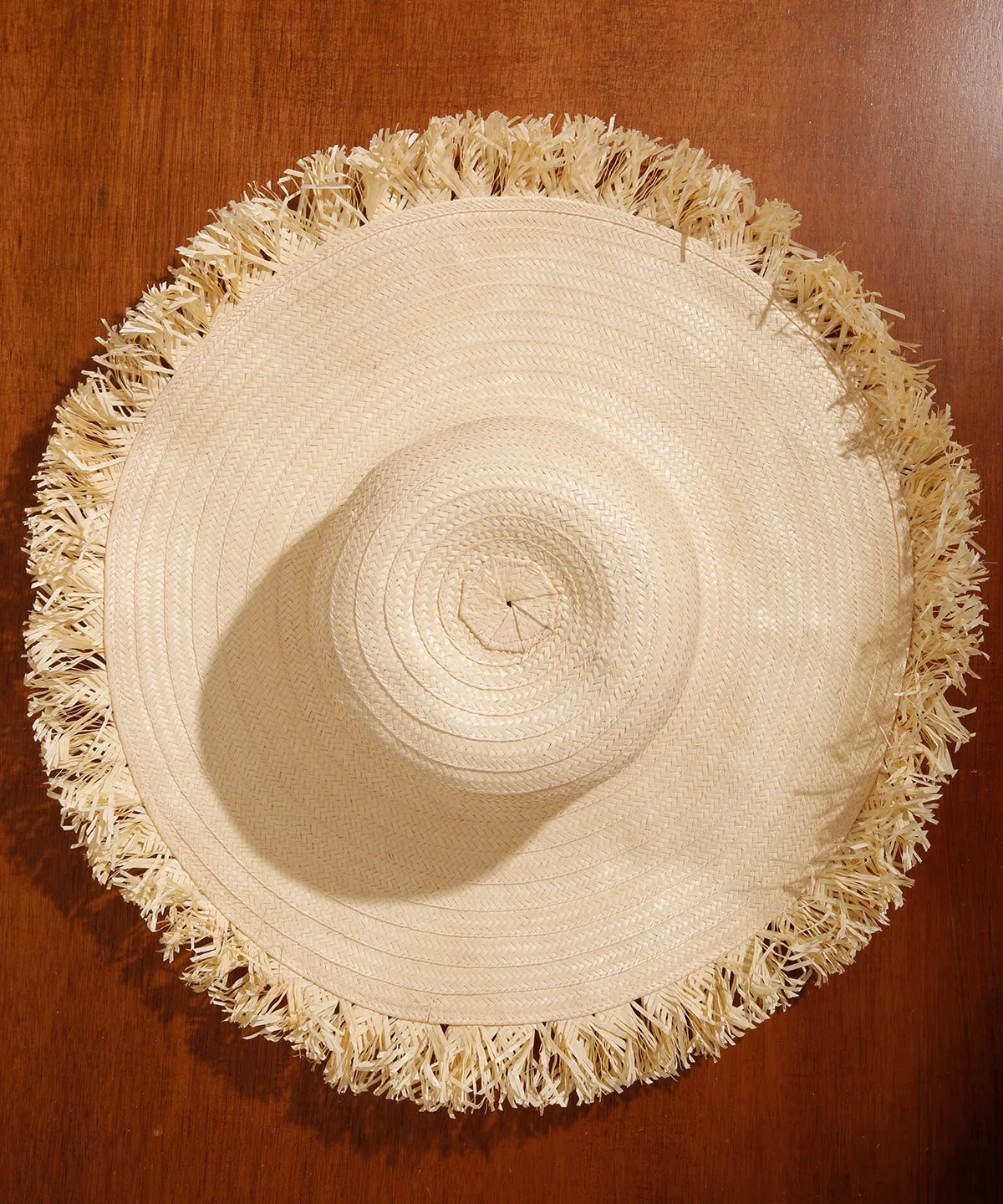 Naufrago Hat in Raffia and Leather
