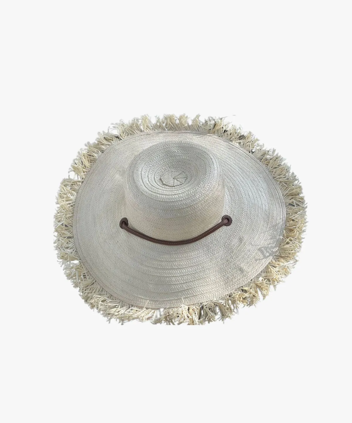 Naufrago Hat in Raffia and Leather
