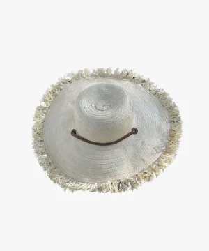 Naufrago Hat in Raffia and Leather