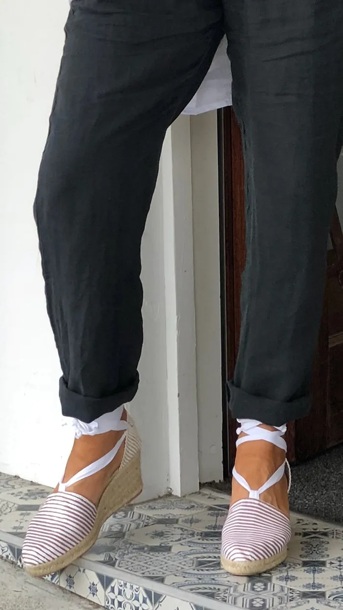 Nautica Linen Pants - Charcoal
