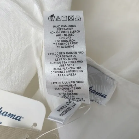 NEW Tommy Bahama St. Lucia Split-Shoulder Coverup Dress White Linen XS