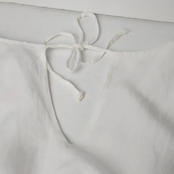 NEW Tommy Bahama St. Lucia Split-Shoulder Coverup Dress White Linen XS