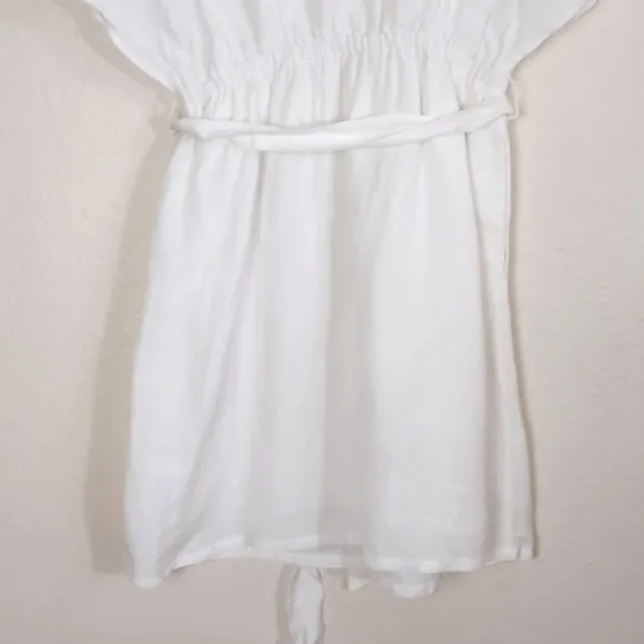 NEW Tommy Bahama St. Lucia Split-Shoulder Coverup Dress White Linen XS