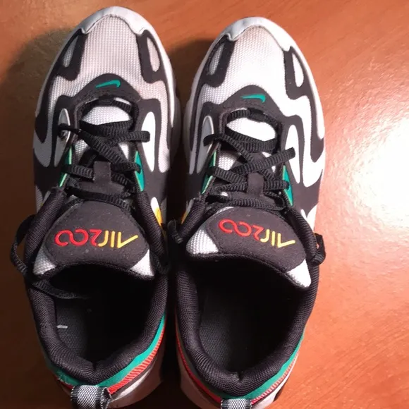 Nike air max 200 (GS) black/white/crimson/green