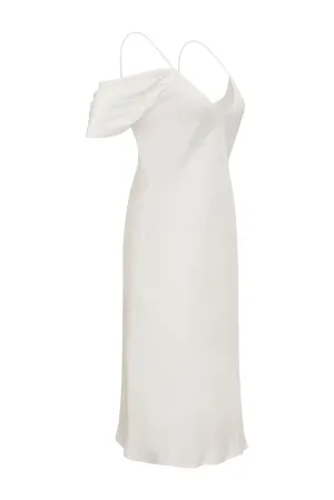 Noa Mid Length Slip Dress Bright White