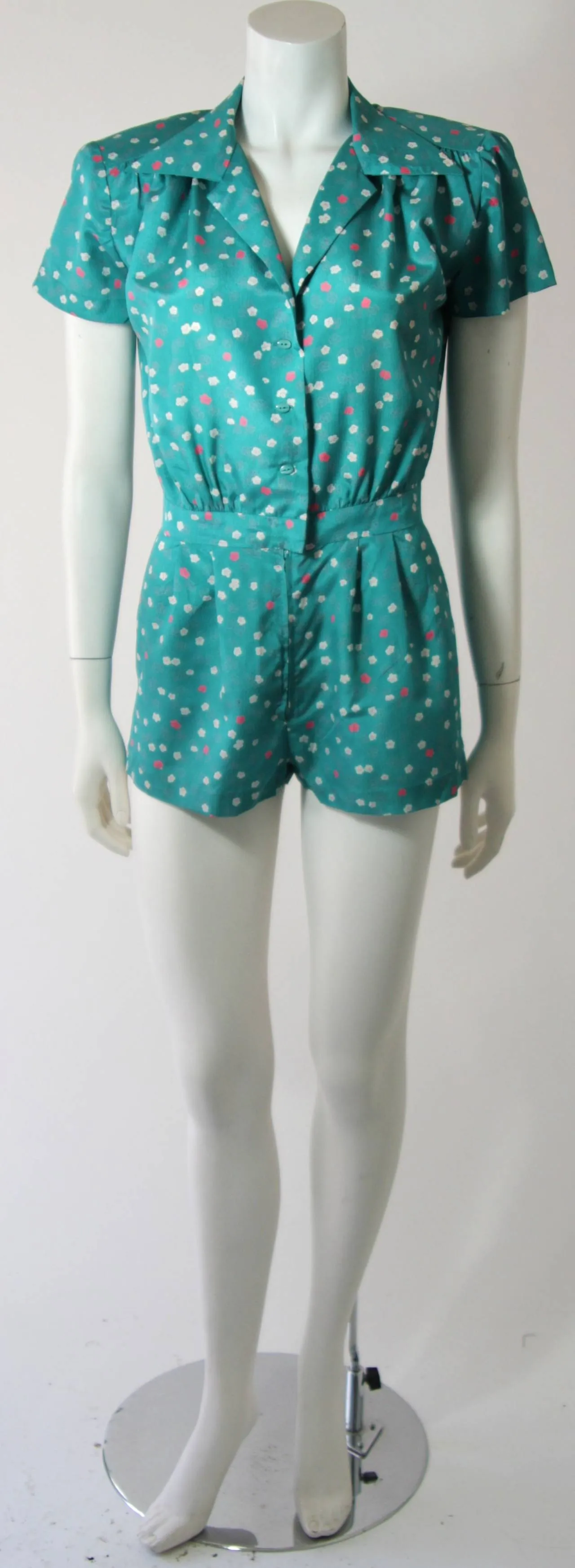NOLAN MILLER Silk Blue Floral Jumper Size Small