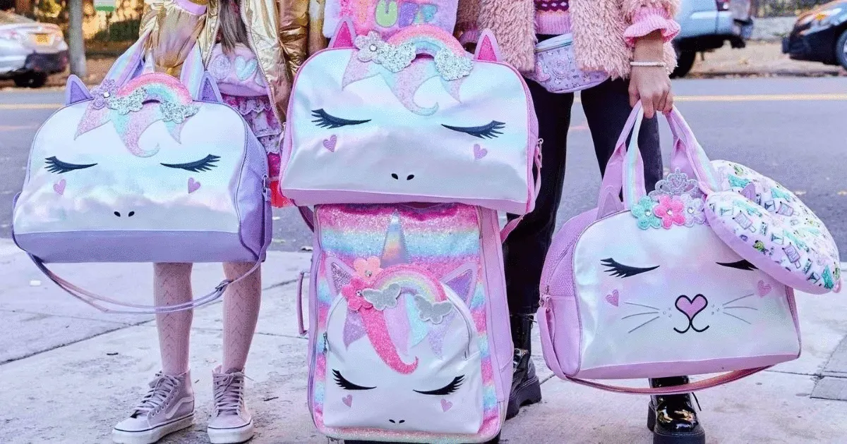 Nordstrom's Item! Kids' OMG Accessories Large Princess Bella Kitty Duffle Bag In Pink - 1 Small metal decorative round piece missing on front, doesn't affect use. Retails $60US 