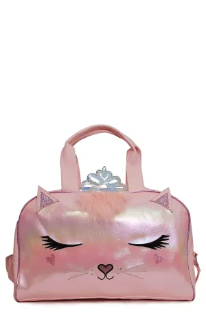 Nordstrom's Item! Kids' OMG Accessories Large Princess Bella Kitty Duffle Bag In Pink - 1 Small metal decorative round piece missing on front, doesn't affect use. Retails $60US 