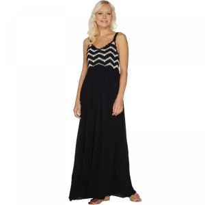 NWT Du Jour Women's Petite Sleeveless Crochet Bodice Maxi Dress Petite Large