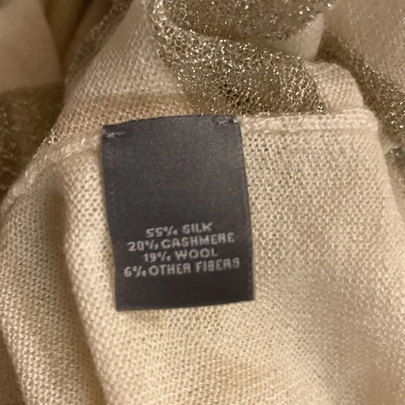 NWT Neiman Marcus Cashmere Collection Open Cardigan, 55% Silk, 20% Cashmere wool