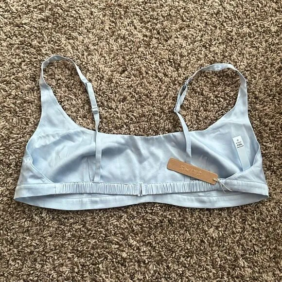 NWT SKIMS Bridal Skimpy Scoop Bralette In Glacier Blue Sexy Lingerie Bra Top