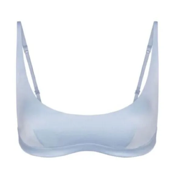 NWT SKIMS Bridal Skimpy Scoop Bralette In Glacier Blue Sexy Lingerie Bra Top