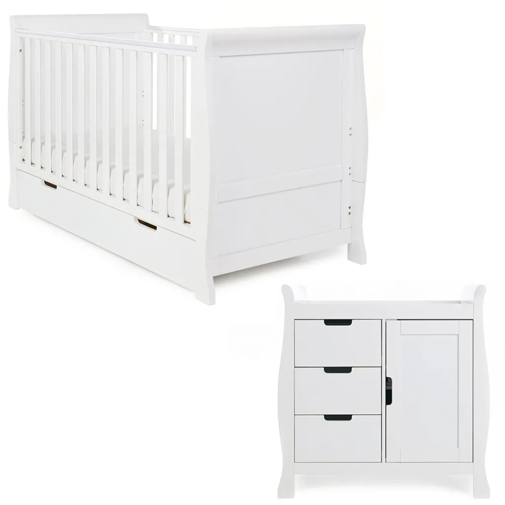 OBABY Stamford Classic 2 Piece Room Set - White