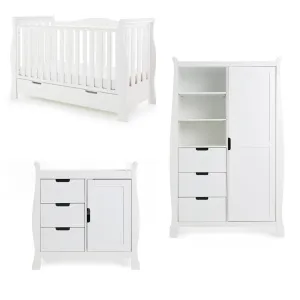 OBABY Stamford Luxe 3 Piece Room Set - White