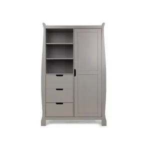 OBABY Stamford Sleigh Double Wardrobe - Taupe Grey