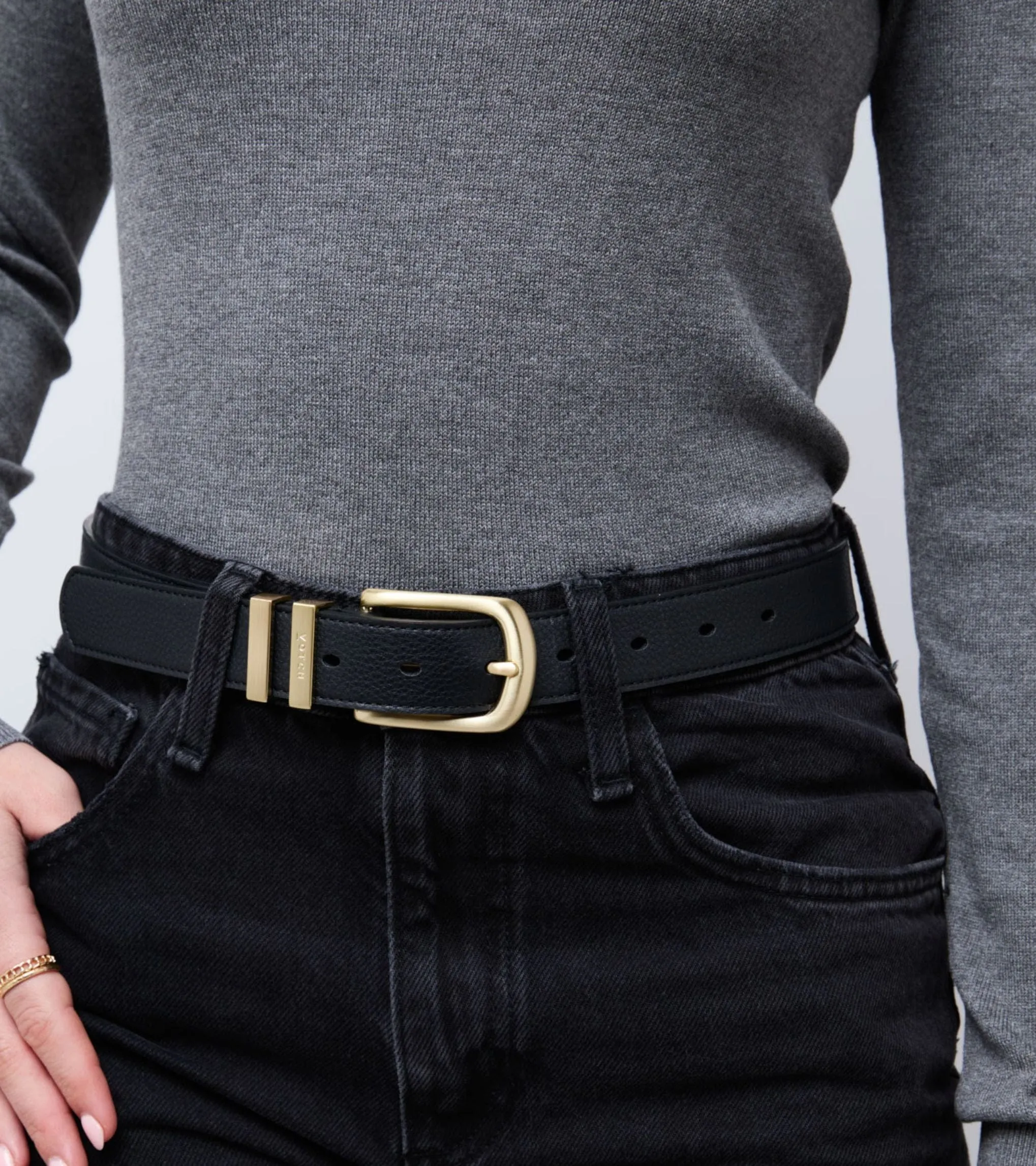 Olive Unisex Vegan Bio-Based Bamboo Classic Belt | Black