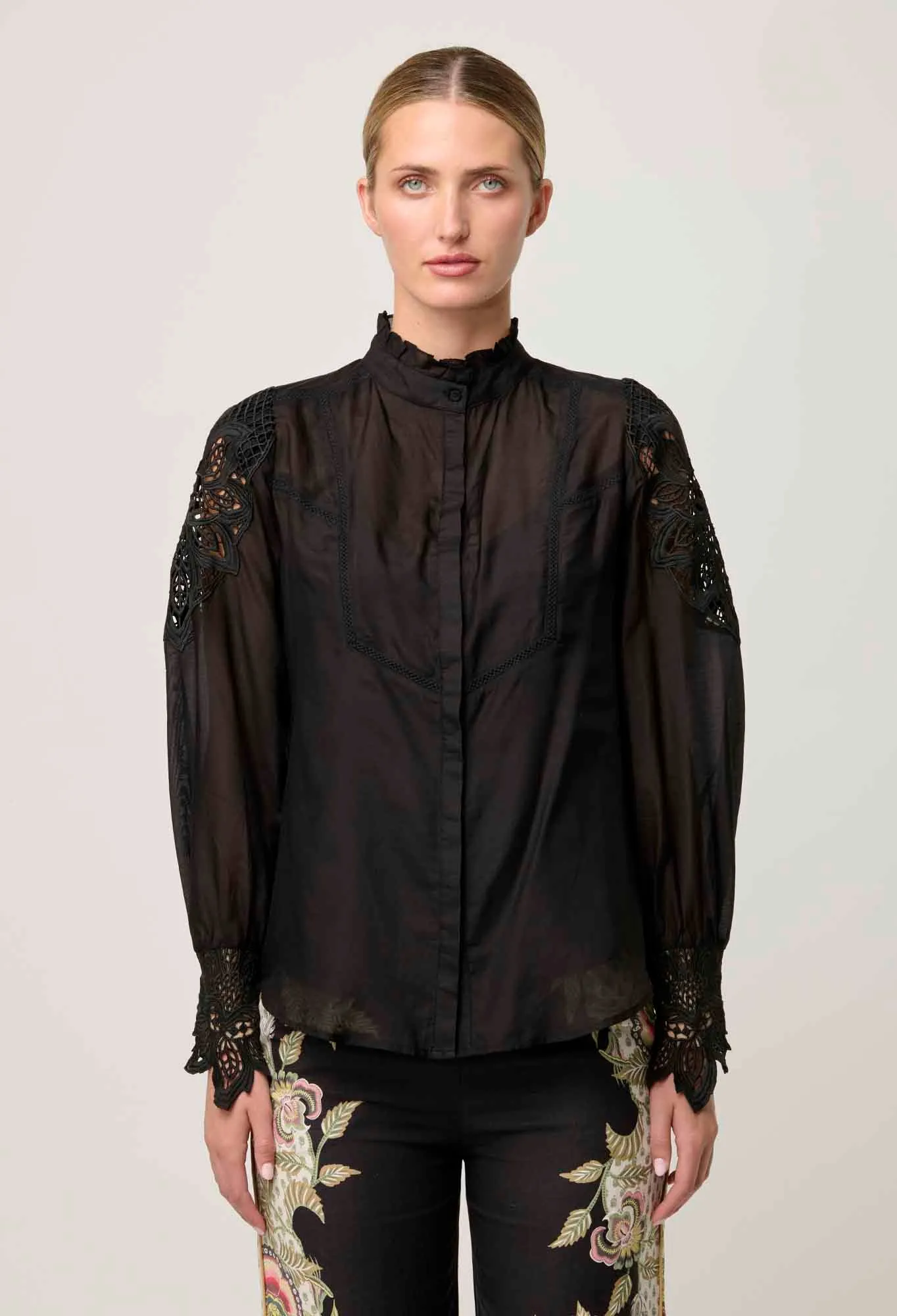 Once Was - Sevilla Cotton Silk Shirt - Onyx