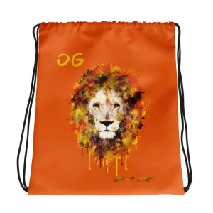 Orange Drawstring Bag