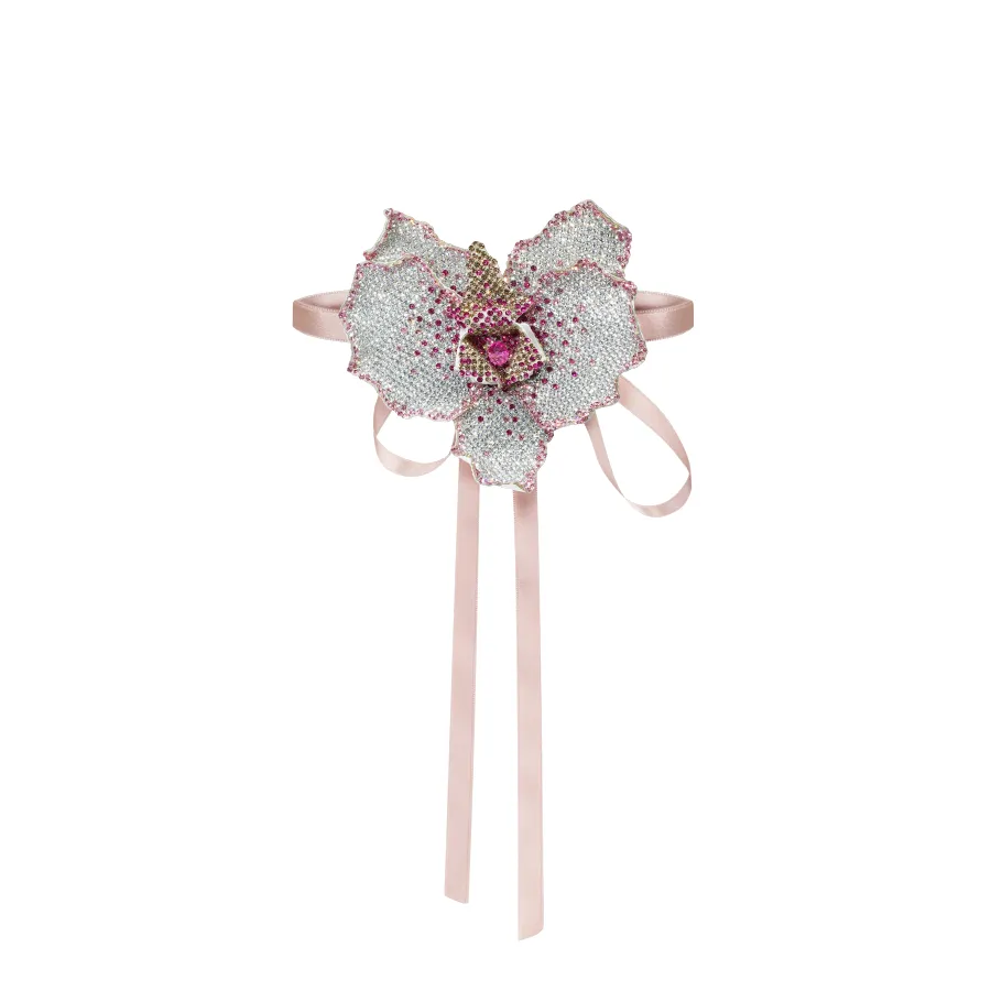 ORCHID CRYSTAL CHOKER