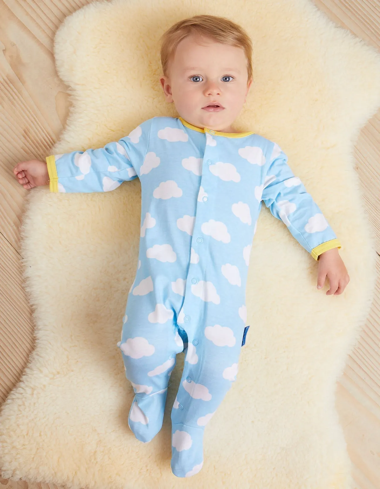 Organic Sun Cloud Print Baby Gift Set
