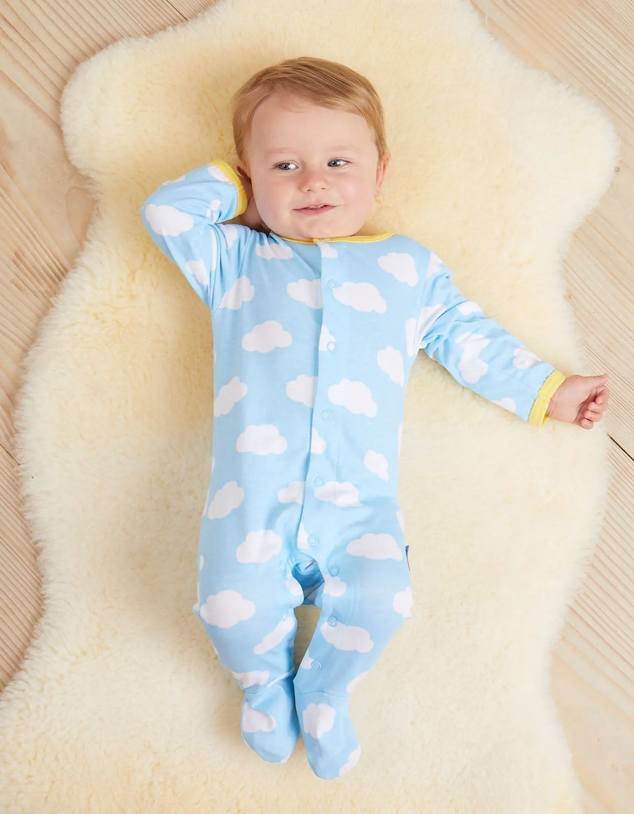 Organic Sun Cloud Print Baby Gift Set