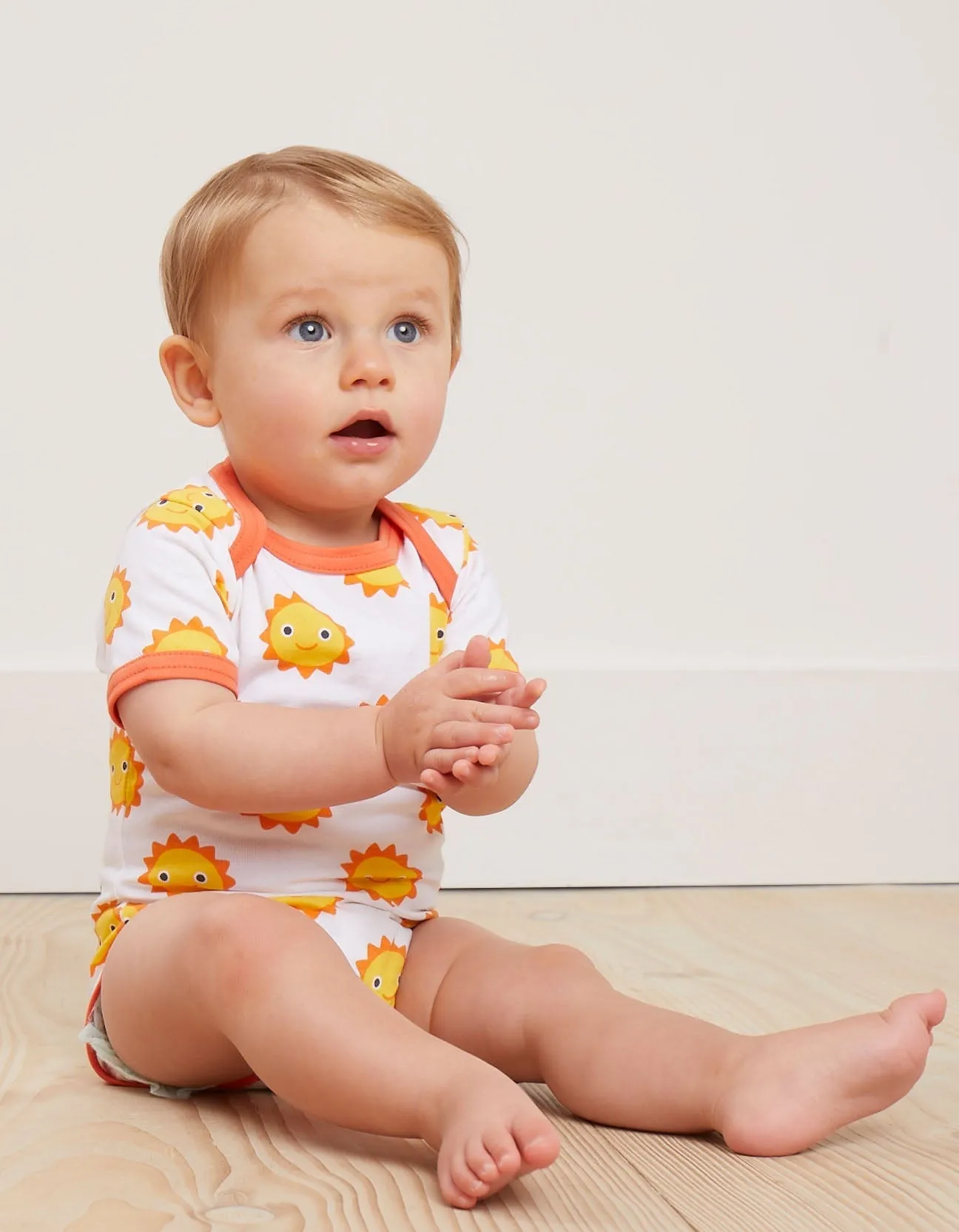 Organic Sun Cloud Print Baby Gift Set