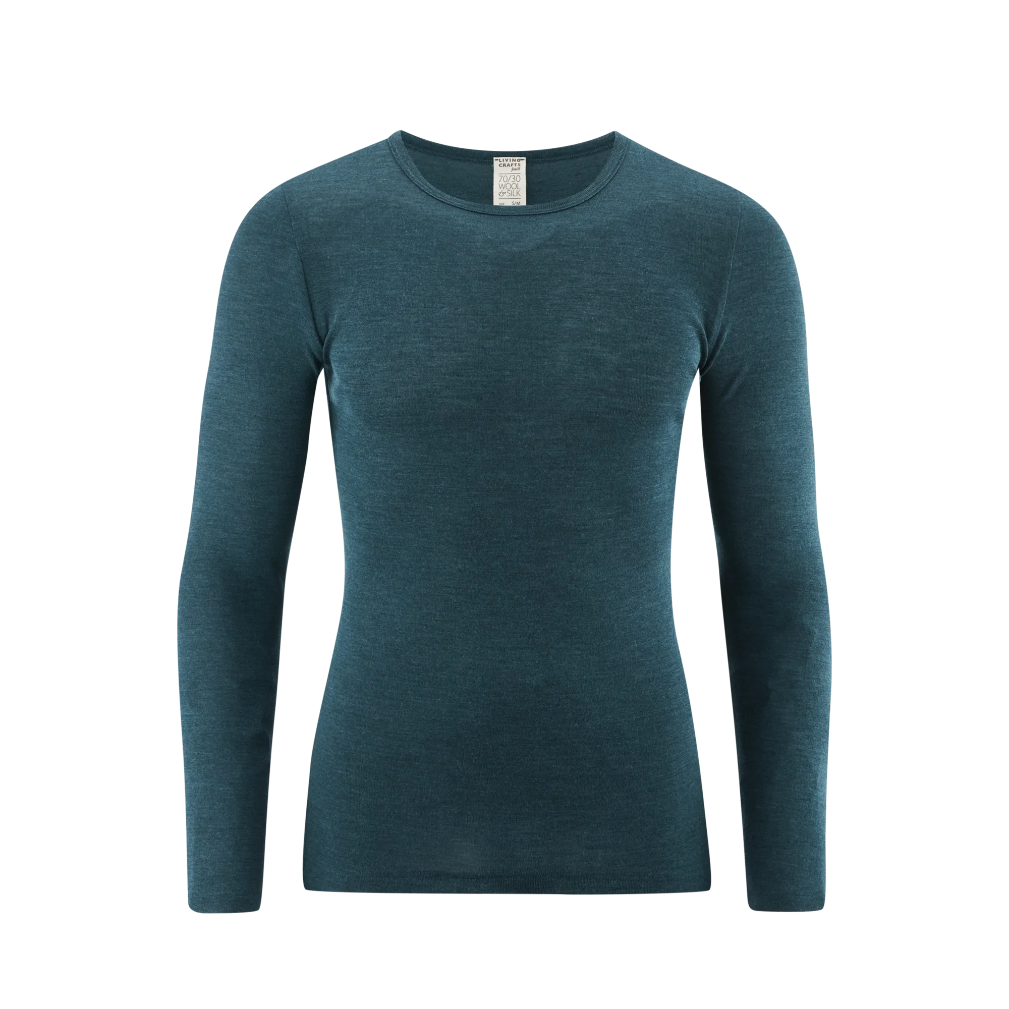 Organic Wool & Silk Long Sleeve T-shirt: Mens