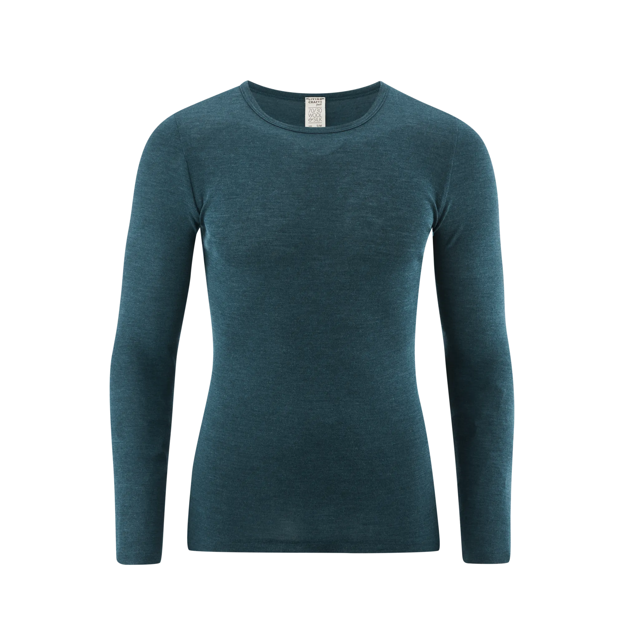 Organic Wool & Silk Long Sleeve T-shirt: Mens