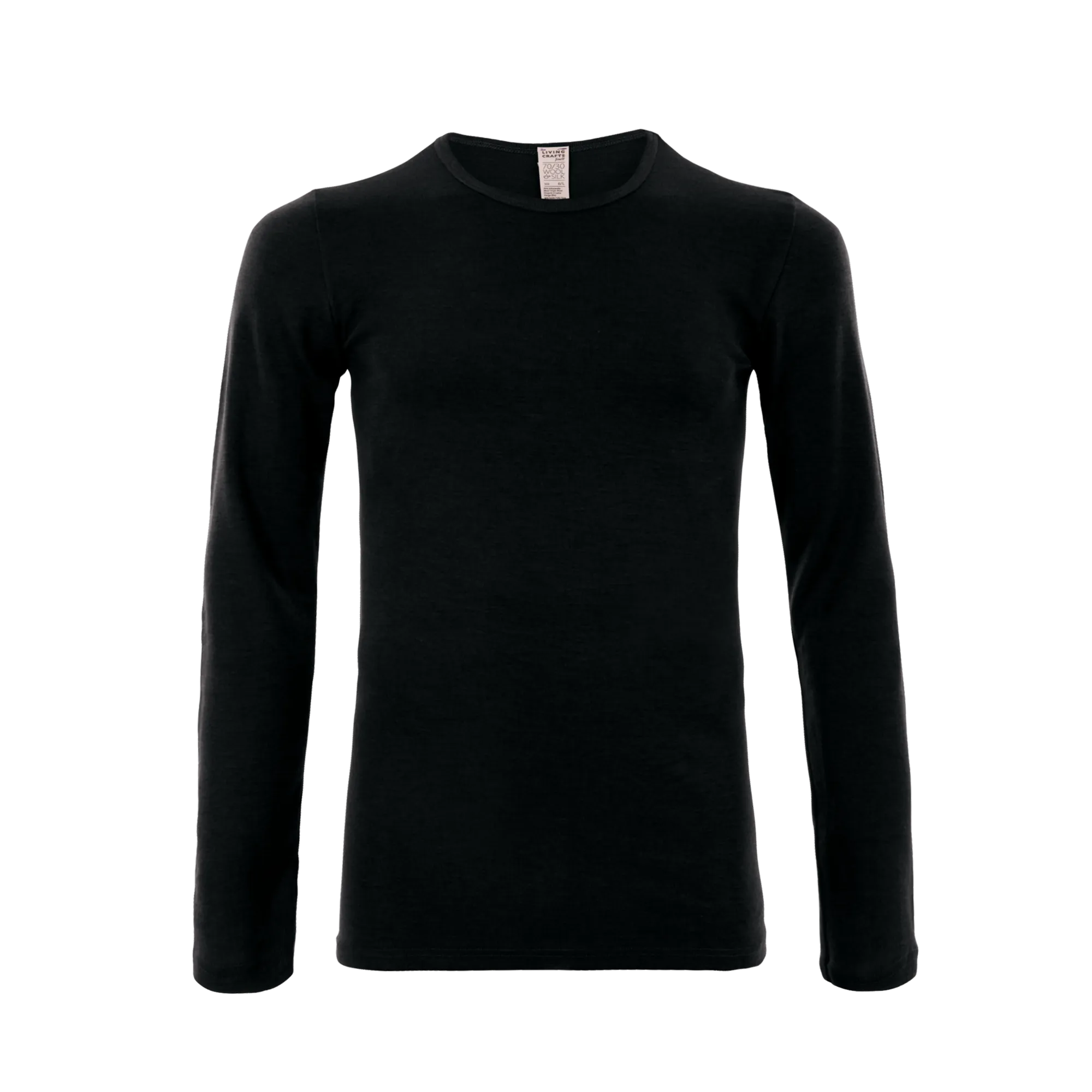 Organic Wool & Silk Long Sleeve T-shirt: Mens