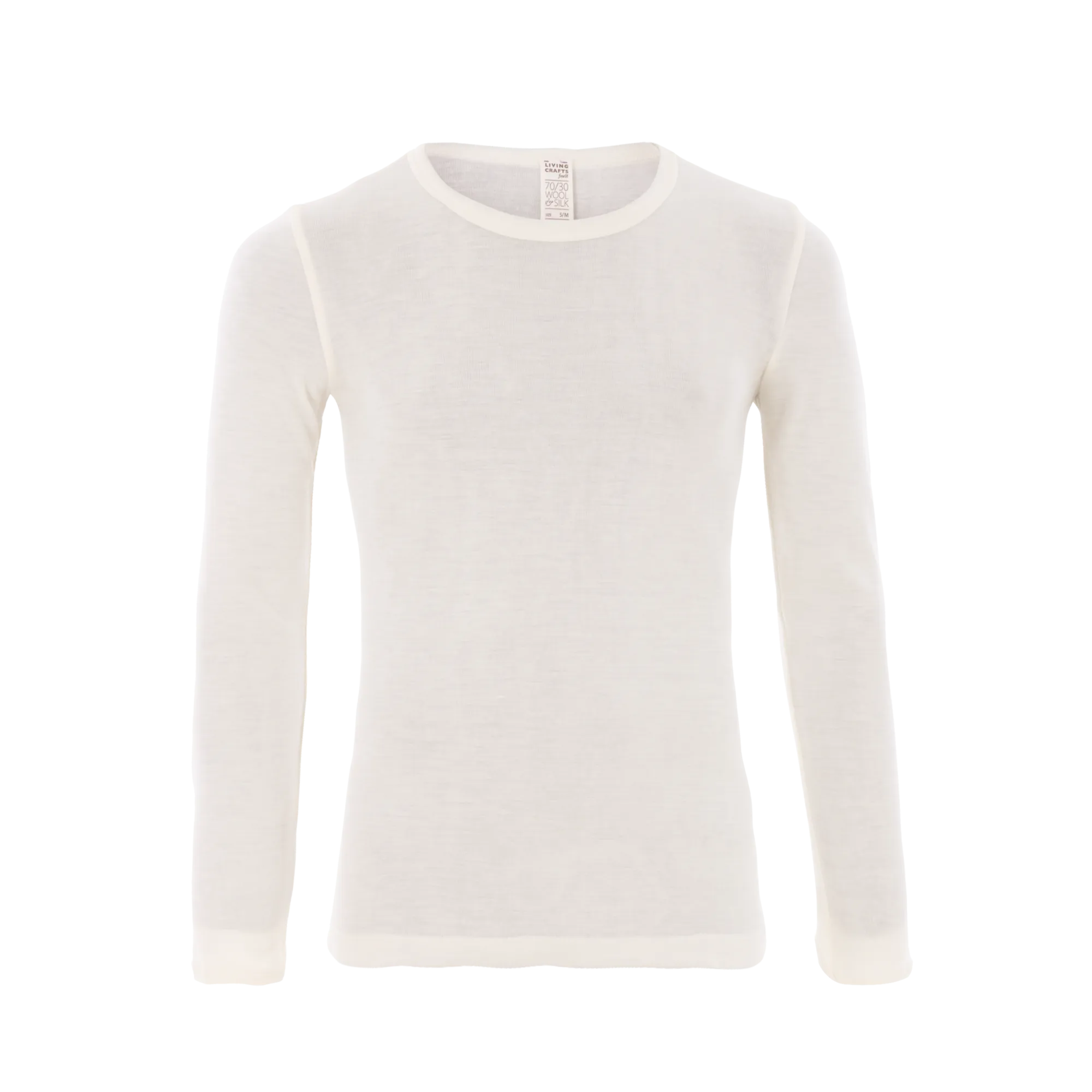 Organic Wool & Silk Long Sleeve T-shirt: Mens